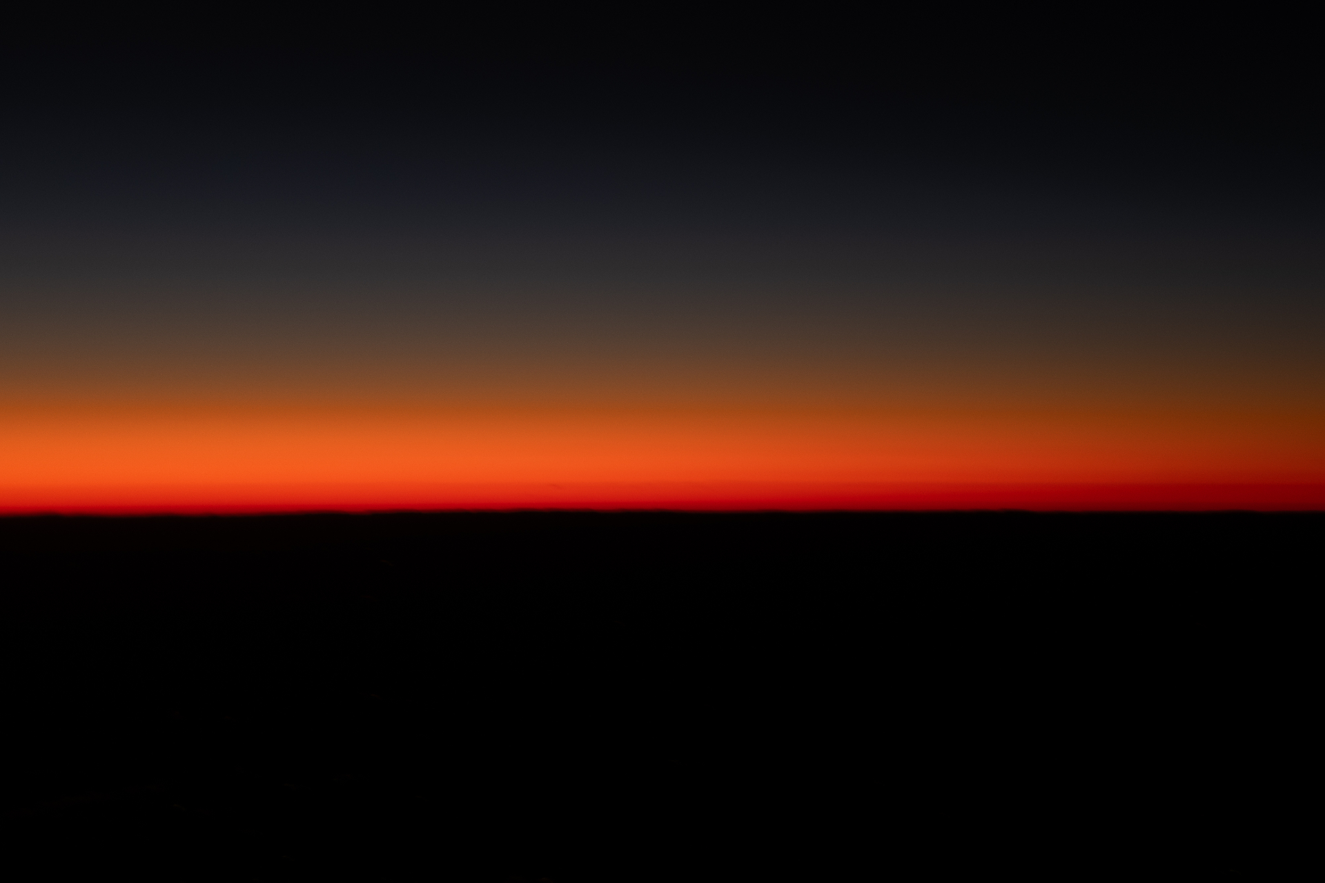 A coastal horizon at dusk